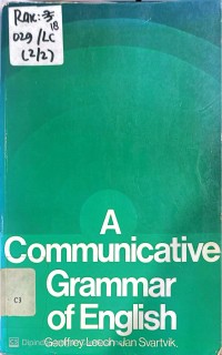 Image of A COMMUNICATIVE GRAMMAR OF ENGLISH