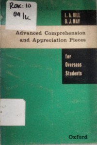 Image of ADVANCED COMPREHENSION AND APPRECIATION PIECES