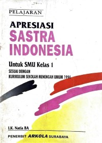 Image of APRESIASI SASTRA INDONESIA