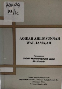 Image of AQIDAH AHLIS SUNNAH WAL JAMA'AH