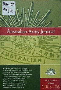 Image of AUSTRALIAN ARMY JOURNAL  VIOL. III NUMBER 1