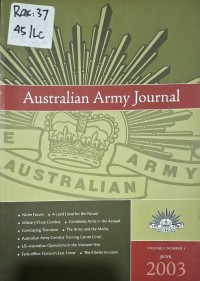 Image of AUSTRALIAN ARMY JOURNAL VOL. I NUMBER 1
