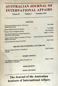 Image of AUSTRALIAN JURNAL OF INTERNATIONAL AFFAIRS