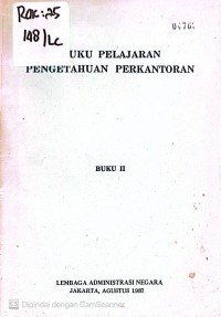 Image of BUKU PELAJARAN PENGETAHUAN PERKANTORAN BUKU II