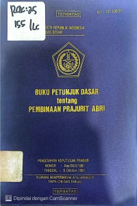 Image of BUKU PETUNJUK DASAR TENTANG PEMBINAAN PRAJURIT ABRI