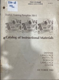 Image of CATALOG OF INSTRUCTIONAL MATERIALS
