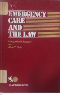 Image of EMERGENCY CARE AND THE LAW