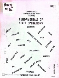 Image of FUNDAMENTALS OF STAFF OPERATIONS