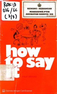 Image of HOW TO SAY IT