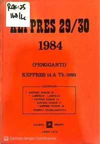 Image of KEPPRES 29/30 1984