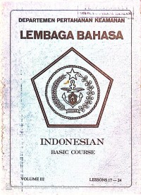 Image of LEMBAGA BAHASA INDONESIAN BASIC COURSE VOLUME III