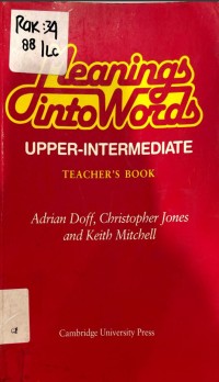 Image of MEANINGS INTO WORD UPPER-INTERMEDIATE