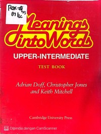 Image of MEANINGS INTO WORDS TEST BOOK