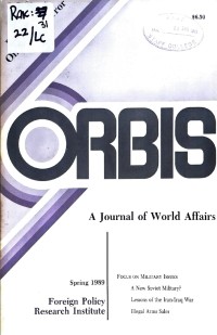 Image of ORBIS A JOURNAL OF WORLD AFFAIRS SPRING 1989