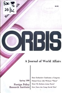 Image of ORBIS A JOURNAL OF WORLD AFFAIRS SPRING 1990