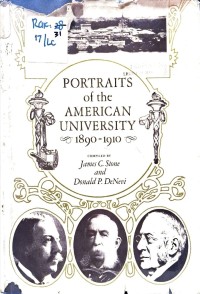 Image of POTRAITS OF THE AMERICAN UNIVERSITY 1890-1910