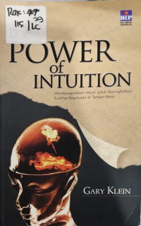 Image of POWER OF INTUITION