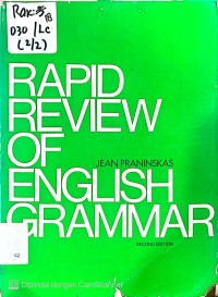 Image of RAPID REVIEW OF ENGLISH GRAMMAR SECOND EDITION