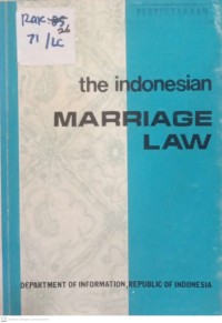 Image of THE INDONESIAN MARRIAGE LAW