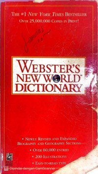 Image of WEBSTERS NEW WORLD DICTIONARY